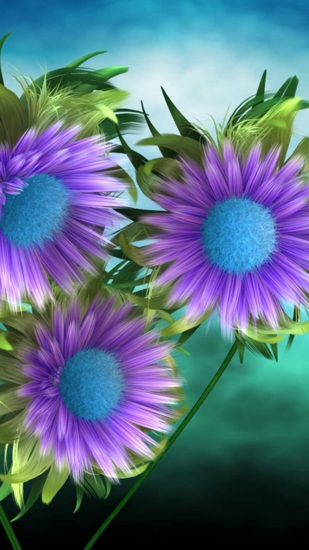Screenshot №1 pro téma Purple Flowers 1080x1920