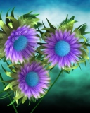 Fondo de pantalla Purple Flowers 128x160