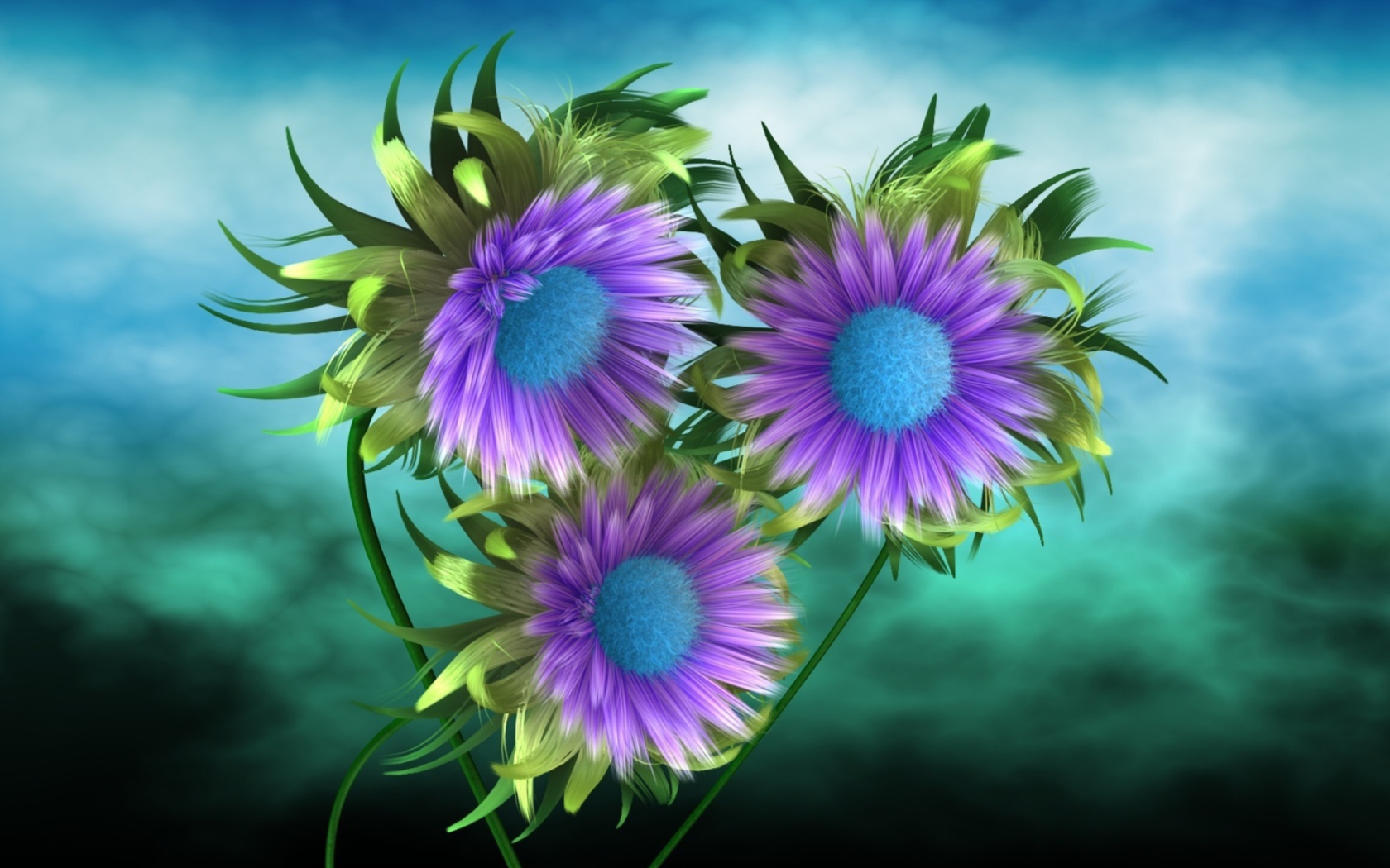 Fondo de pantalla Purple Flowers 1680x1050