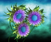 Screenshot №1 pro téma Purple Flowers 176x144