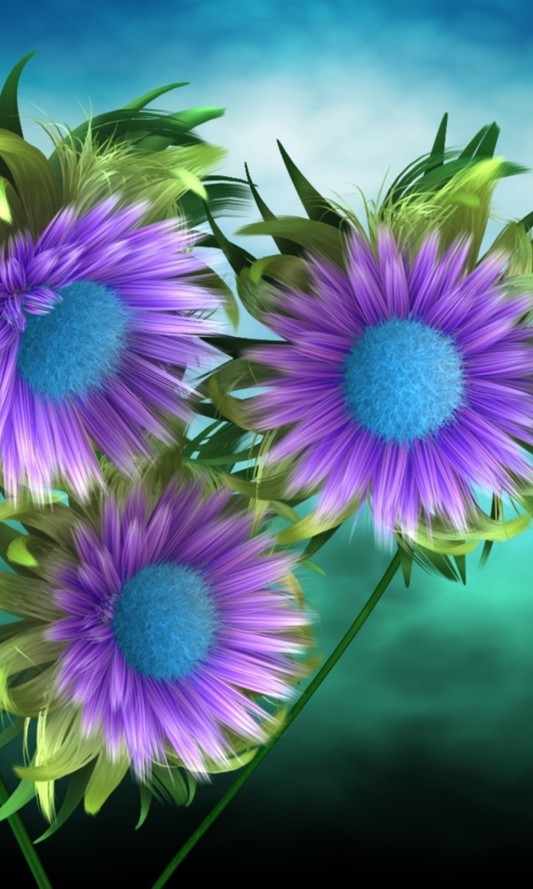 Fondo de pantalla Purple Flowers 768x1280