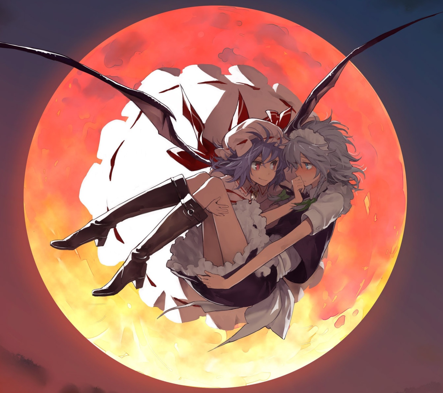 Das Sakuya and Remilia Wallpaper 1440x1280