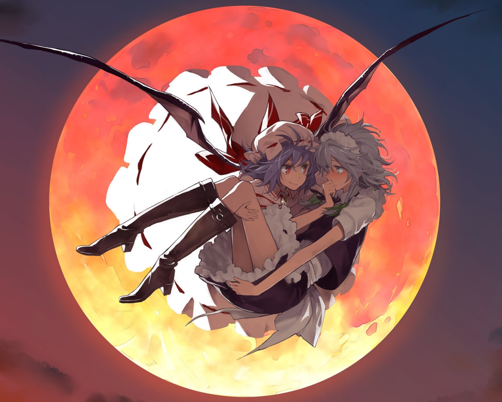 Fondo de pantalla Sakuya and Remilia 1600x1280