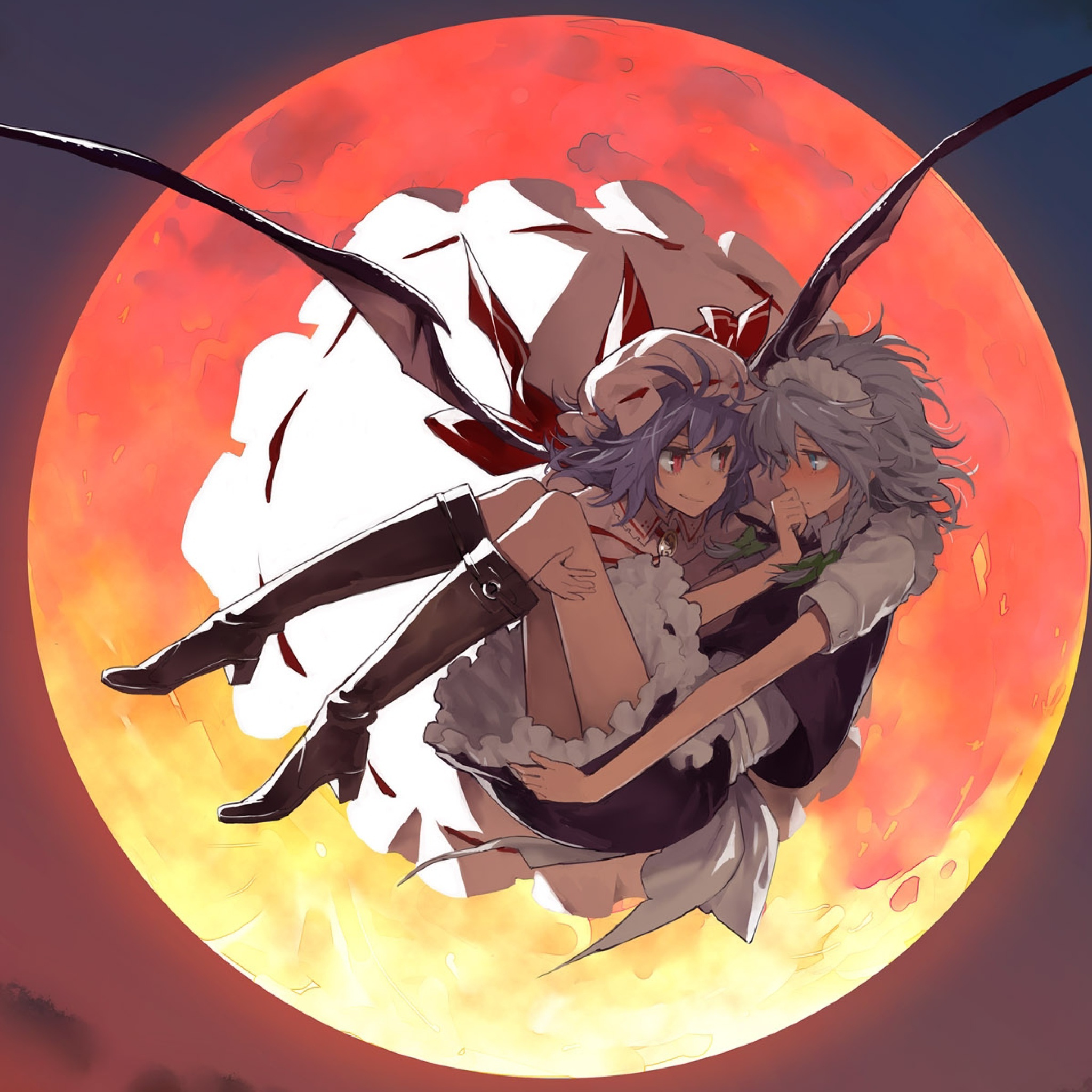 Screenshot №1 pro téma Sakuya and Remilia 2048x2048