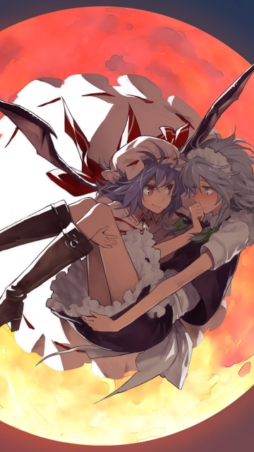 Sakuya and Remilia wallpaper 360x640