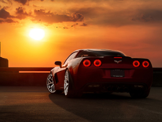 Das Chevrolet Corvette Wallpaper 320x240