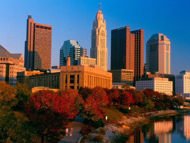 Sfondi Columbus Skyline, Ohio, USA 640x480