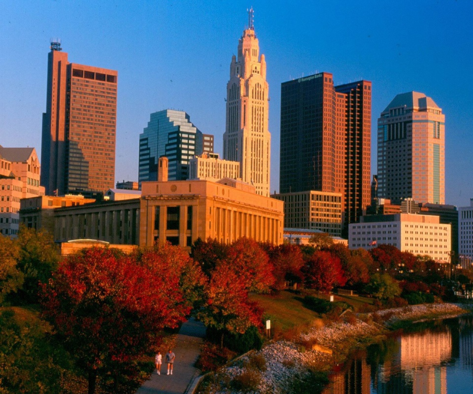 Columbus Skyline, Ohio, USA wallpaper 960x800
