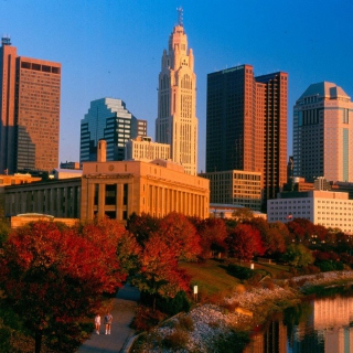 Columbus Skyline, Ohio, USA - Obrázkek zdarma pro 208x208