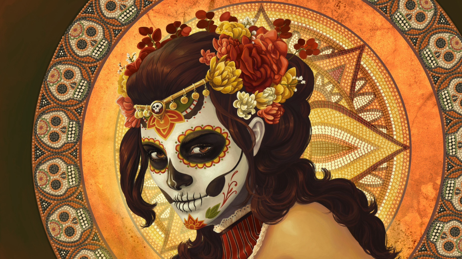 Fondo de pantalla Dia De Muertos 1600x900