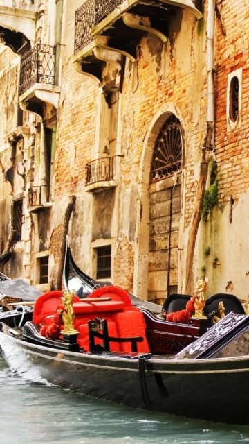 Fondo de pantalla Venice Gondola, Italy 360x640