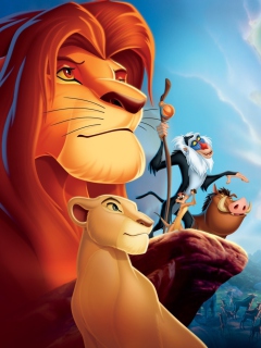 Обои Lion King Cartoon 240x320