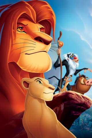 Lion King Cartoon wallpaper 320x480
