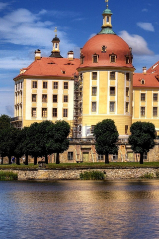 Das Moritzburg Castle in Saxony Wallpaper 320x480