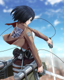 Screenshot №1 pro téma Mikasa Ackerman - Attack on Titan 1 128x160