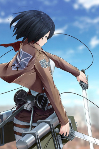 Fondo de pantalla Mikasa Ackerman - Attack on Titan 1 320x480