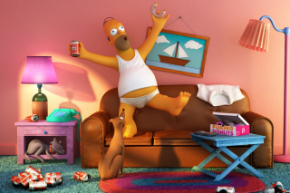 Crazy Homer sfondi gratuiti per Samsung Galaxy S5