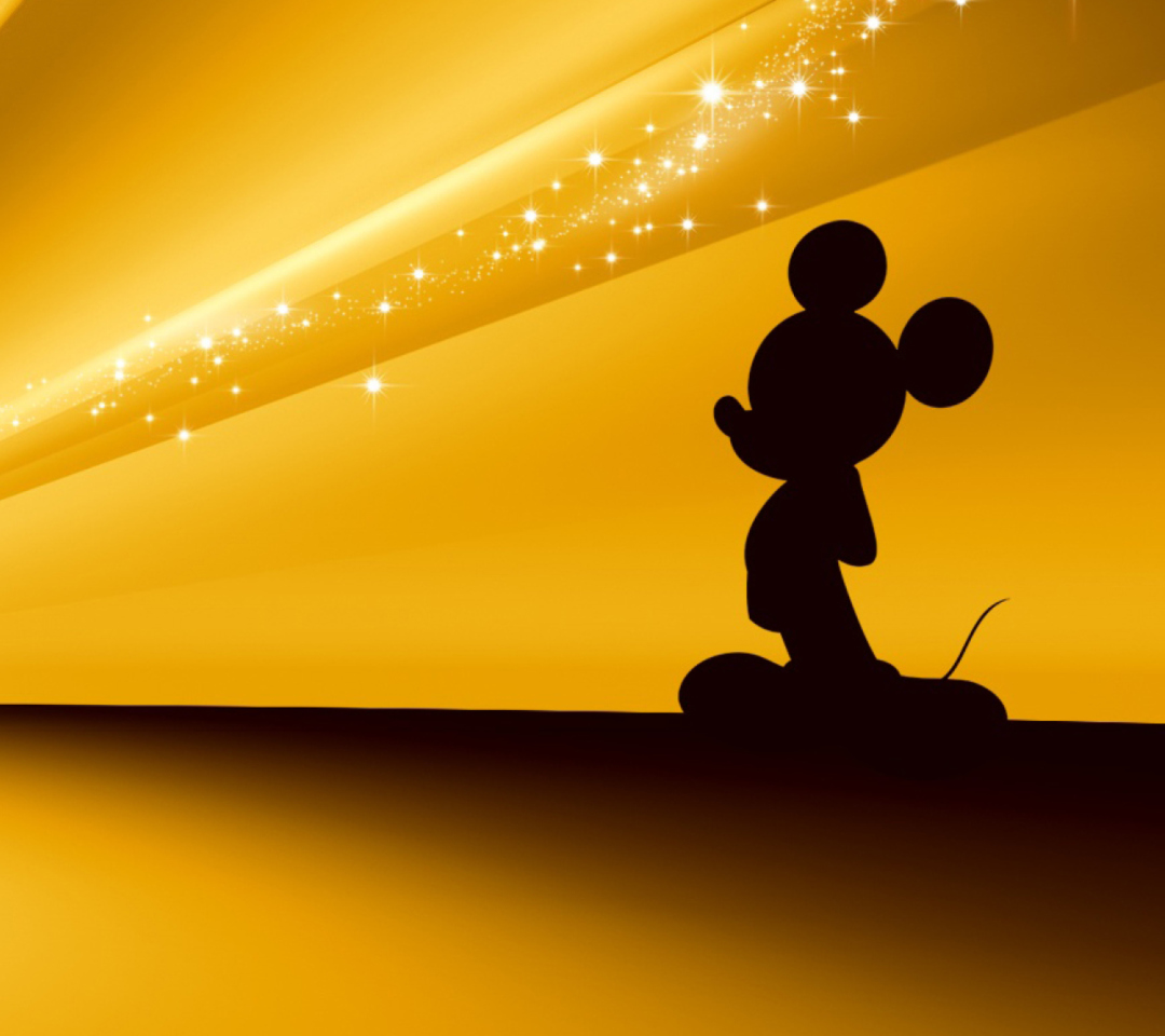 Обои Mickey Mouse Disney Gold Wallpaper 1080x960