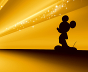 Обои Mickey Mouse Disney Gold Wallpaper 176x144