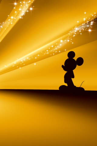 Mickey Mouse Disney Gold Wallpaper wallpaper 320x480