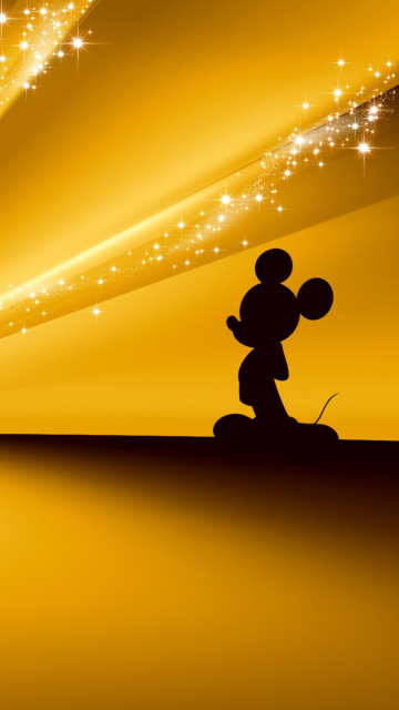 Mickey Mouse Disney Gold Wallpaper screenshot #1 360x640
