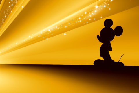 Das Mickey Mouse Disney Gold Wallpaper Wallpaper 480x320