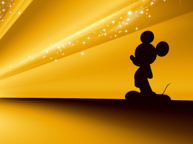 Sfondi Mickey Mouse Disney Gold Wallpaper 640x480