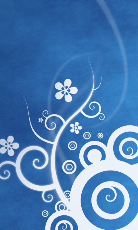 White Blue Abstraction wallpaper 480x800