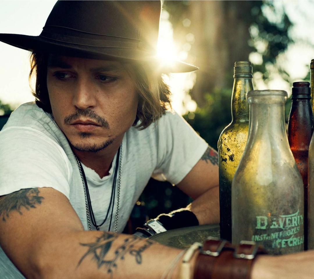 Das Johnny Depp Sunset Portrait Wallpaper 1080x960