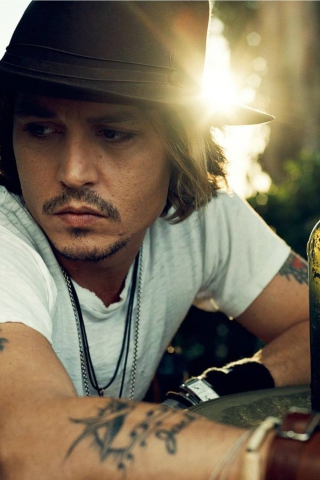 Johnny Depp Sunset Portrait screenshot #1 320x480