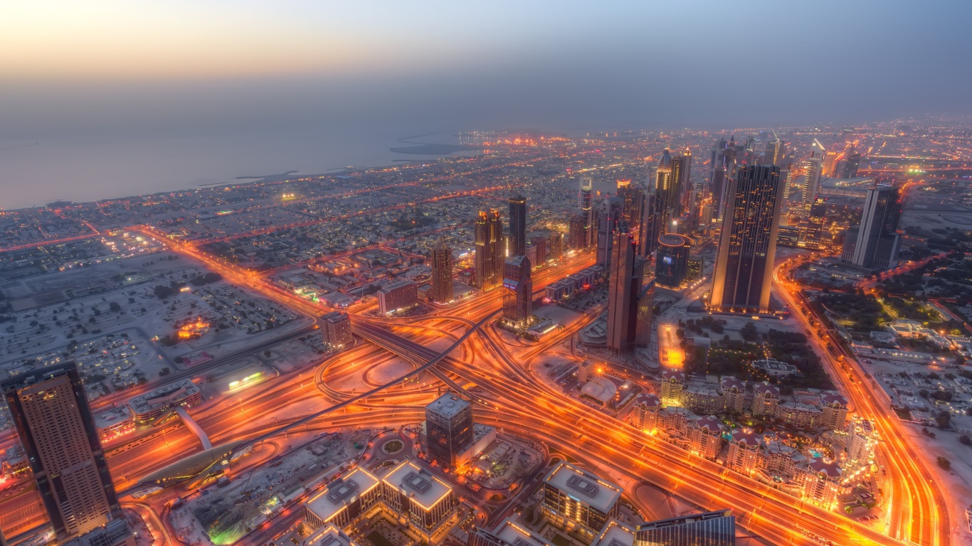 Das United Arab Emirates, Dubai Wallpaper 1366x768