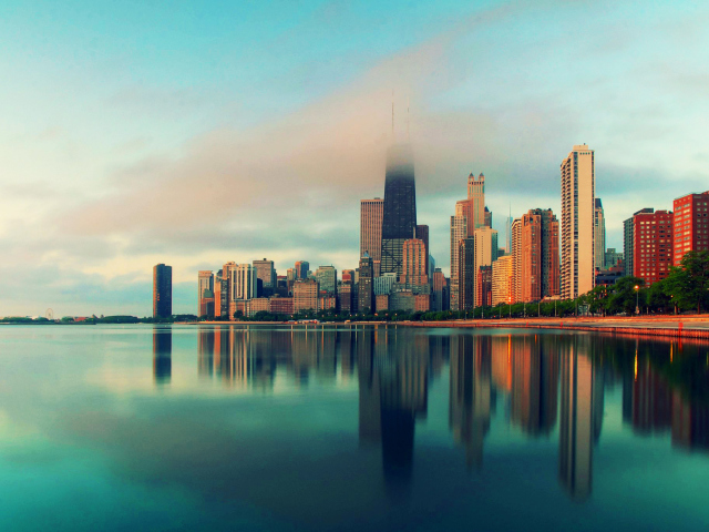 Das Chicago Cityscape Wallpaper 640x480