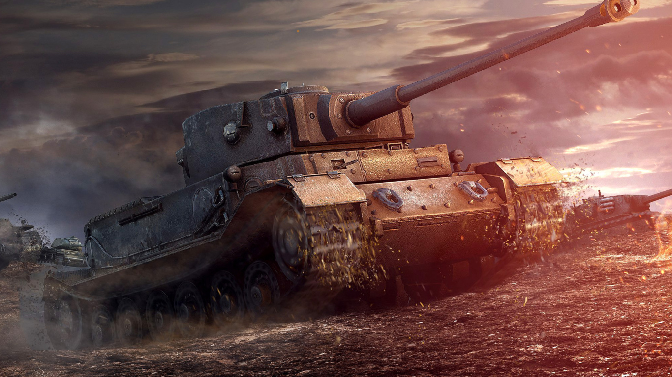 Screenshot №1 pro téma ARL 44 Tank from World of Tanks 1366x768