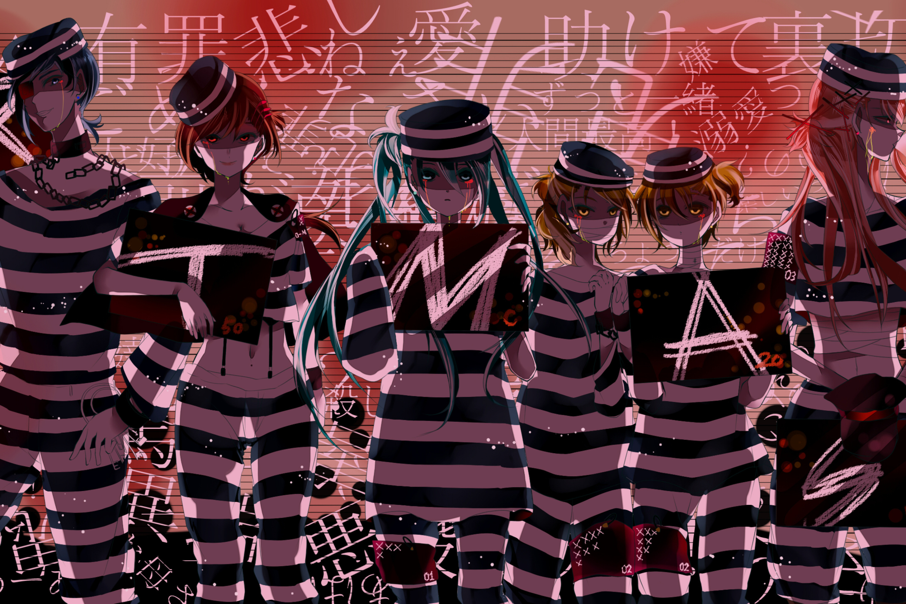 Screenshot №1 pro téma Hatsune Miku, Kagamine Len, Kagamine Rin, Kaito, Megurine Luka, Meiko 2880x1920