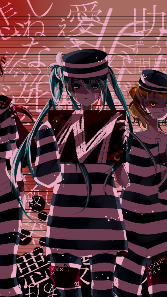 Hatsune Miku, Kagamine Len, Kagamine Rin, Kaito, Megurine Luka, Meiko screenshot #1 640x1136