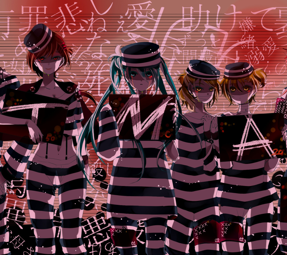 Screenshot №1 pro téma Hatsune Miku, Kagamine Len, Kagamine Rin, Kaito, Megurine Luka, Meiko 960x854