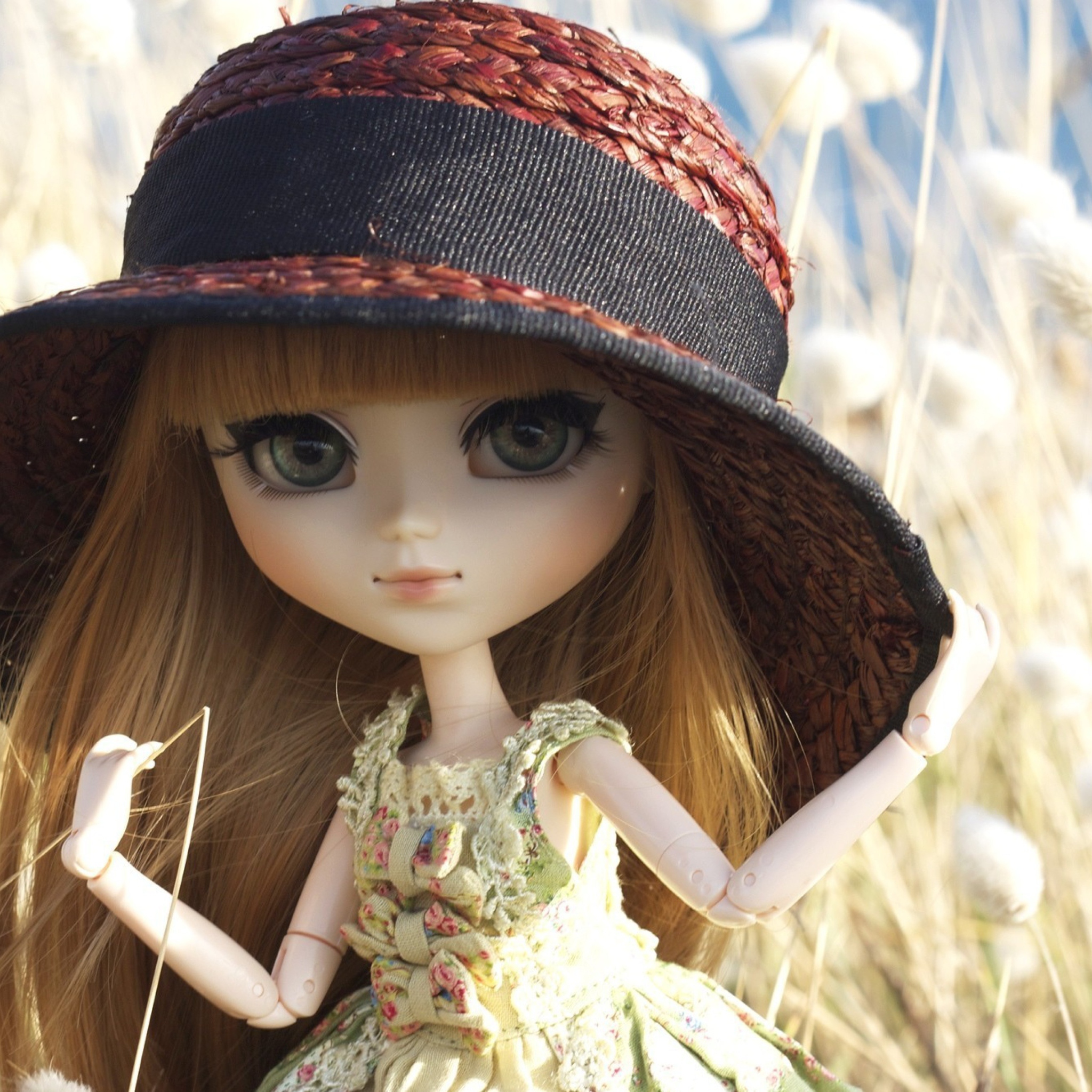 Pretty Doll In Hat wallpaper 2048x2048