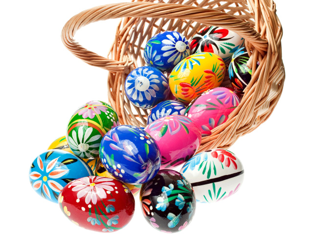 Das Easter Eggs Wallpaper 640x480
