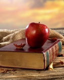 Apple And Book wallpaper 128x160