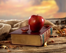 Apple And Book wallpaper 220x176