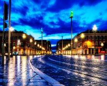 Das Night France Street Wallpaper 220x176