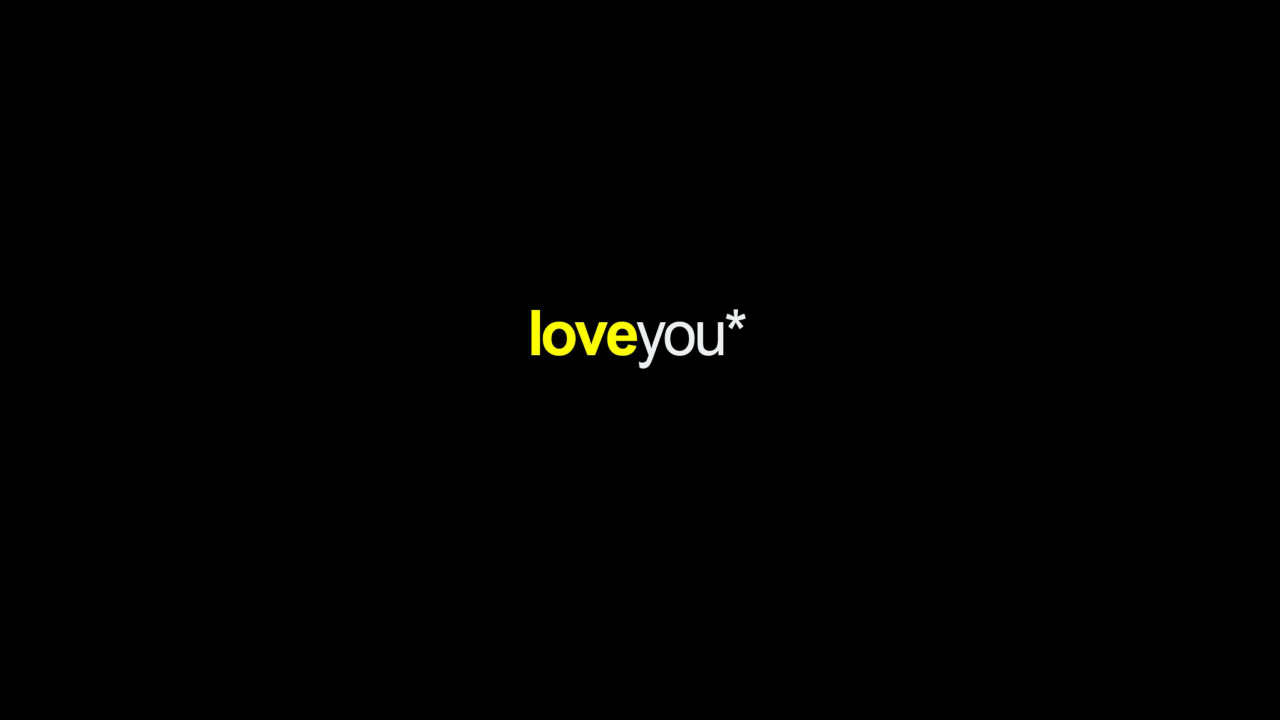 Fondo de pantalla Love You 1280x720