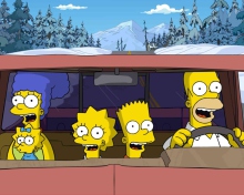 Das Simpsons Family Wallpaper 220x176