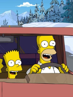 Обои Simpsons Family 240x320