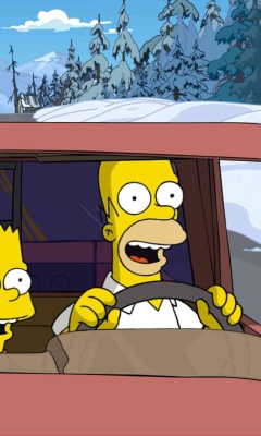 Обои Simpsons Family 240x400