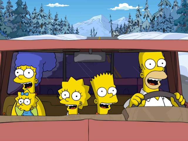 Das Simpsons Family Wallpaper 640x480