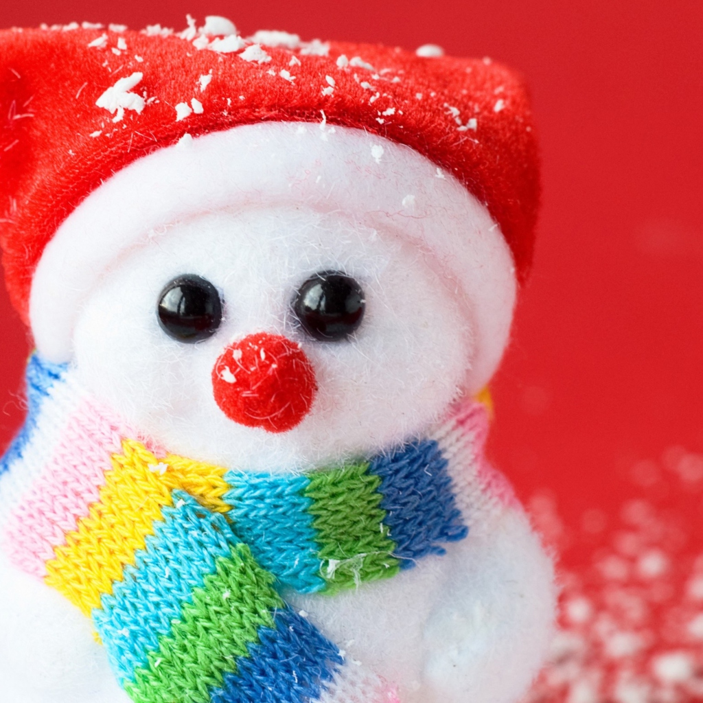 Das Cute Christmas Snowman Wallpaper 1024x1024