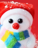 Cute Christmas Snowman wallpaper 128x160