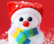Cute Christmas Snowman wallpaper 176x144