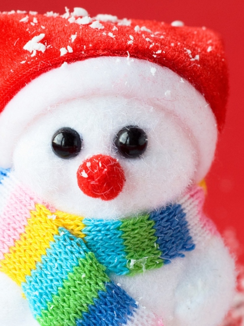 Das Cute Christmas Snowman Wallpaper 480x640